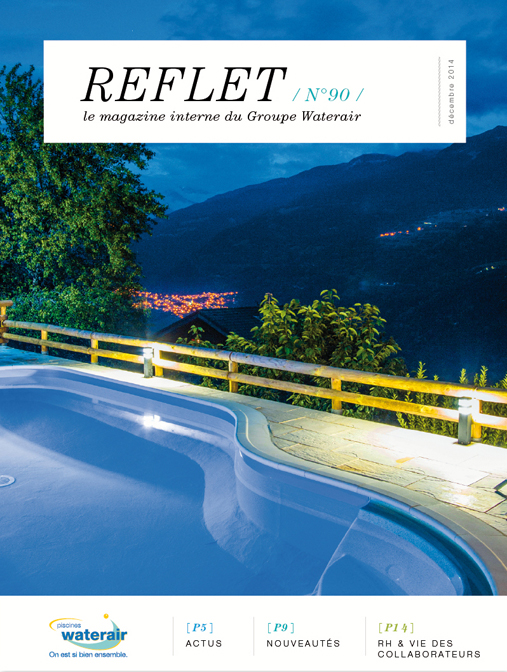 Magazine interne du groupe Piscines WATERAIR : Couverture