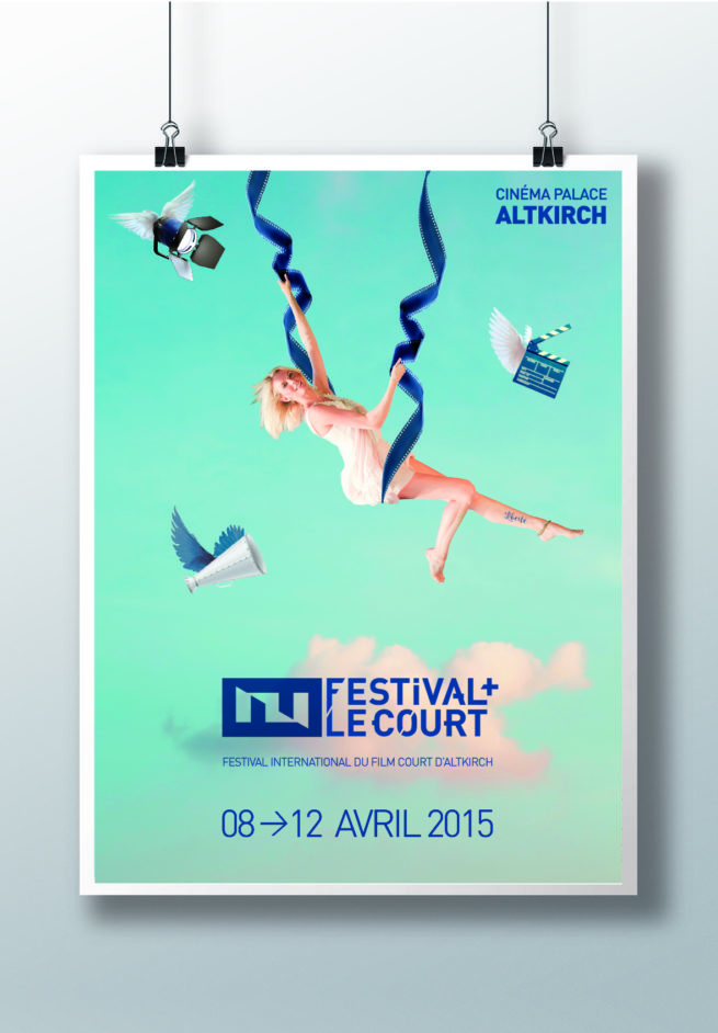 Affiche 2015 du Festival + Le Court - Courts métrages à Altkirch