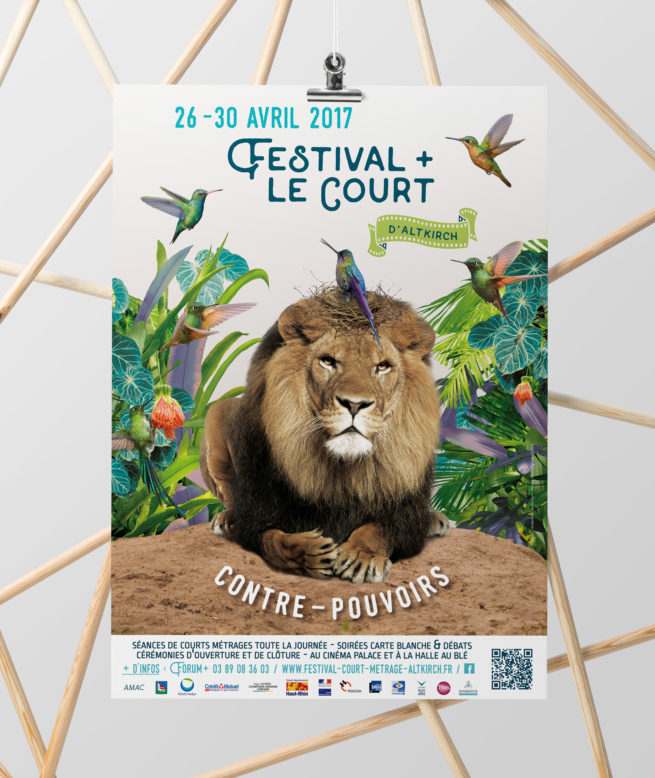 Affiche 2017 du Festival + Le Court - Courts métrages à Altkirch