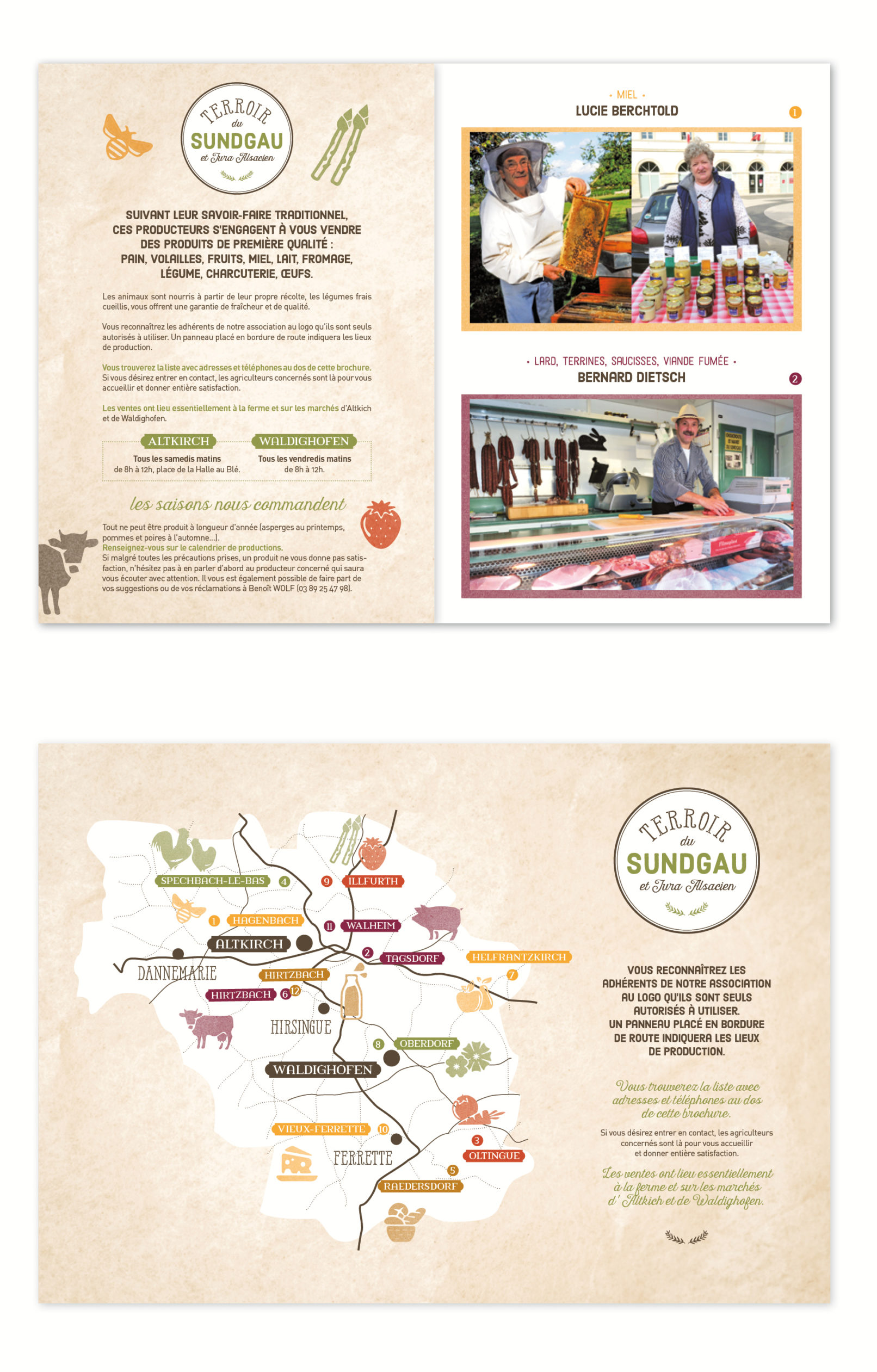 Brochure du Marché Paysan d'Altkirch et Jura Alsacien : Ligne graphique